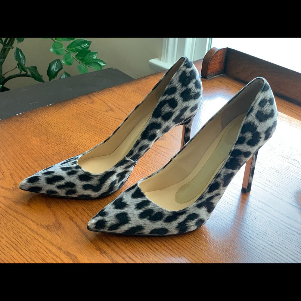 Ivanka trump Grey and black cheetah print 4 inch heel. Size 11.